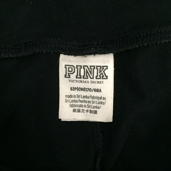 PINK Victorias Secret Leggings Mesh Calf Black - Picture 8 of 13